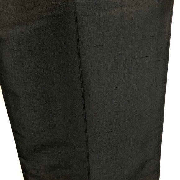 Neiman Marcus M 100%Silk Pant Stretch Waist Black - Picture 7 of 8